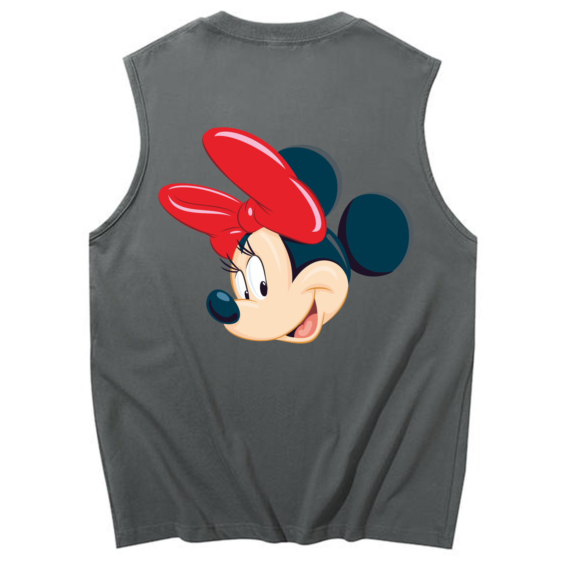 ミッキーマウス Mickey Mouse コットン100％タンクトップ（背面プリント）